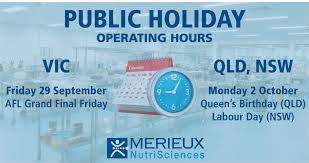 Amazing weather, an all qld nrl final and a public holiday. Nsw Qld Vic Public Holidays Merieux Nutrisciences Australia