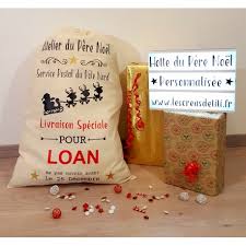 Hotte Du Pere Noel Personnalisee Le Grand Sac Du Pere Noel