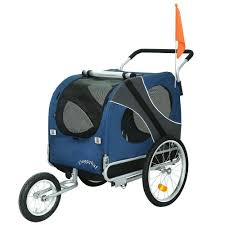 X Large Dog Stroller Jogger Bike Trailer By Doggyhut Blue Petsownus Dog Stroller Stroller Bike Trailer