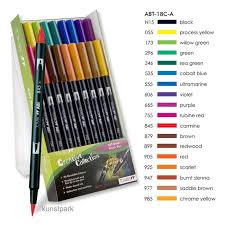 Tombow Dual Brush Pen Set 18 Grundfarben Grundfarben Tombow Stifte Tombow Dual Brush Pen