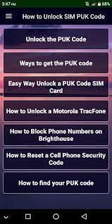 If you can't unlock your sim card using the sim pin or puk code or . Guide For Unlock Sim Puk Code For Android Apk Download