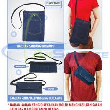 Ariff baharin projek a250 amg part 1. Beg Jean Sandang Berlampu Reka Bentuk Teknologi T3 Shopee Malaysia