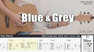 Mistletoe justin bieber guitar tutorial mistletoe guitar guitar lesson 612. Blue Grey Bts Fingerstyle Guitar Tab Chords Lyrics Youtube