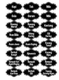 Great for labeling all sorts of items! 32 Sticker Bumbu Dapur Ideas Labels Printable Labels Labels Printables Free