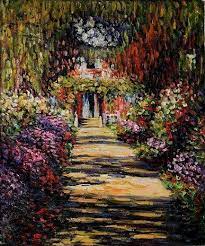 Claude Monet Garden Path At Giverny Painting Claude Monet Garden Monet Garden Giverny Claude Monet Monet
