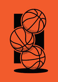 Orange Basketball Print Wall Art Poster Nba Printable Downloadable Artwork Illustration Pop Art Print Basketball Art Basketball Drawings
