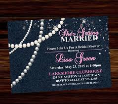 Denim Bridal Shower Invitation Diamonds And Pearls Digital Etsy Bridal Shower Diamond Bridal Shower Bridal Shower Invitations