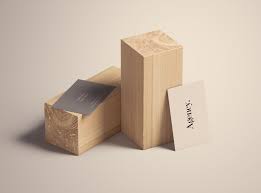 When you hand that potential client/partner a wooden business card they will be stunned. Business Card Mockup On Wood Blocks