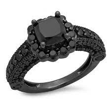 Pin By Dazzling Rock On Amazing Black Rhodium Plated Rings Black Diamond Ring Engagement Black Diamond Jewelry Black Rings