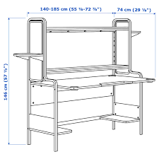 Fredde Scrivania Nero 185x74x146 Cm Ikea Svizzera