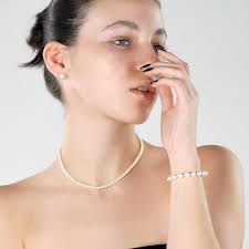 Maison Dianie Collier Ras de cou de Perles Crystaux Femme Argent Sterling  925 Collier Mariage Femme Fermoir Claps Argent cadeau anniversaire femme  4mm 6mm 8mm (4mm) : Amazon.fr: Mode