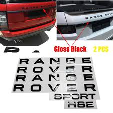 3pcs Gloss Black Letters Hood Or Trunk Tailgate Range Rover Sport Hse Logo Car Stickers Aliexpress