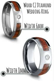 Mens Or Womens Wood Diamond Wedding Ring Crafted Out Of Tungsten Carbide Adding Great Durability Made With Ge Wood Wedding Ring Men Diamond Ring Wedding Rings