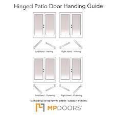 Mp Doors 72 In X 80 In Fiberglass Smooth White Right Hand Outswing Hinged Patio Door With 15 Lite Gbg Ht6068r002w3 The Home Depot