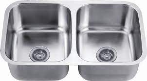 Designer undermount stainless steel large single bowl kitchen sink. Asu109 Dawn Equal Double Bowl 18 Gauge Undermount Sink Directsinks