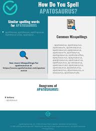 Correct Spelling For Apatosaurus Infographic Spellchecker Net