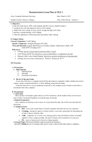 Introduction of computer classroom lecture by sandhya chandra. Final Demo Semi Detailed Lesson Plan In Tle 2 Lan Cabling