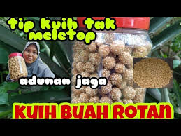 Kuih buah rotan atau juga dikenali sebagai kuih redan atau keciputan merupakan sejenis kuih tradisional melayu yang dibuat daripada tepung pulut dan telur. Resepi Kuih Buah Rotan By Kak Nur Youtube