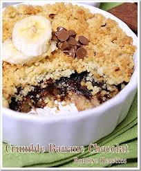 Crumble Banane Chocolat1 Banane Chocolat Recette Crumble Recette Banane Chocolat
