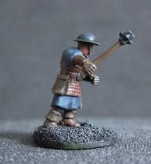 The miniature sculptors modeled some early medieval humans. Ultravanillasmurf Oathmark Human Infantry