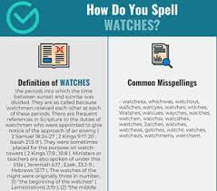 How do you spell out sexual moans? Correct Spelling For Watches Infographic Spellchecker Net