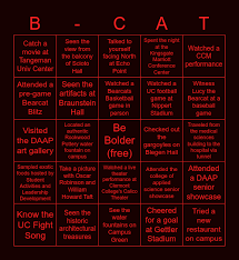 Metro card program to support uc's bearcat transportation system. Bearcat Bingo Bingo Card