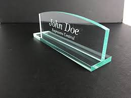 Personalized Office Desk Name Plate 3 8 Glass Like Acryl Desk Name Plates Office Desk Name Plates Name Plate