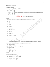 Atau anda bisa juga menggunakan kode pada keyboard yaitu alt+0189, dengan syarat nomor yang diketik. D Pangkat Pecahan Pdf