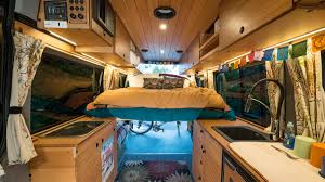 An oven cured catalyzed conversion varnish is typically applied by a professional, climate. Van Conversion Upgrade With A Custom Kitchen Creatid