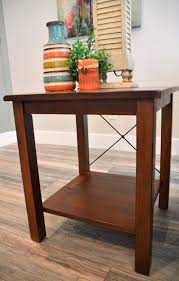 Vibrant Furnishings Solid Wood Rustic End Table Distressed Finish Bronze Coast Collection Living Room Furn Rustic End Tables Living Room Furniture Furniture