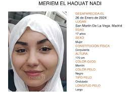 La Guardia Civil pide ayuda para localizar a Meriem El Haouat, de 17 años,  tras su desaparición de alto riesgo | Madrid