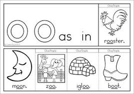 Oo Vowel Digraph Games Activities Worksheets 84 Pages A Page From The Unit Flip Book Color And Black And White Vowel Digraphs Phonics Digraph