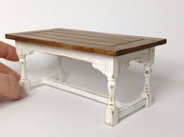 Rustic Dining Table Dollhouse Miniature Table 1 12 Scale Diy Dollhouse Furniture Miniature Furniture Miniature Dollhouse Furniture
