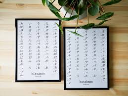 Hiragana And Katakana Chart Print. Japanese Chart. Japanese Wall Art.  Japanese Alphabet Poster. Kids Room. Office Print. Language Learning - Etsy  日本