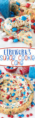Fireworks Sugar Cookie Cake Crazy For Crust Recipe Sugar Cookie Cakes Sugar Cookie Cake Recipe Cookie Cake Recipe