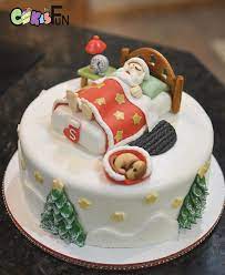 We are here with huge collection of different christmas cake designs. Sleeping Santa By Cakes For Fun Christmas Cake Designs Christmas Cake Santa Cake