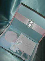 Boxed Baby Shower Invitation For Twins Paperblog Twins Baby Shower Invitations Unique Baby Shower Invites Baby Shower Invitations