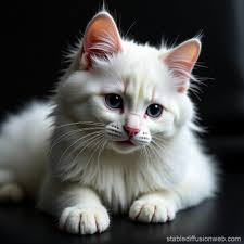 Cat King White and Black