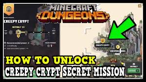 As with all the areas, there are some secrets to discover, and you'll definitely want. Minecraft Dungeons Creeper Woods Secret Mission Called Creepy Crypt Location How To Unlock Youtube