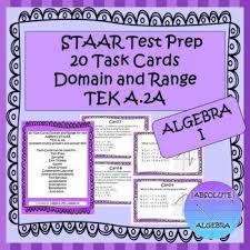 Staar Eoc Algebra 1 Task Cards A 2a Domain And Range Task Cards High School Math Activities Algebra I