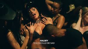 The track features an acoustic guitar and a country twang in her vocals. Vevo Halsey You Should Be Sad Facebook