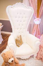Teddy Bear Baby Shower Party Ideas Photo 8 Of 14 Baby Shower Chair Fancy Baby Shower Girl Baby Shower Decorations