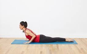 Woman Doing Cobra Pose Vinyasa Flow Yoga Yoga Postures Chair Pose Yoga