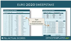 Aaron ramsey and connor roberts scored as wales took a huge step towards. Uefa Euro 2020 Sweepstake Officetemplates Net