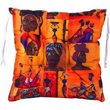 Dncstore Dijital Baskili Afrika Desenli Kare Sandalye Fiyati