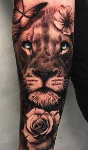 Butterfly And Tiger With Rose Forearm Tattoos For Womens Tiger Rose Forearm Tattoosidea Forearm Tattoo Women Half Sleeve Tattoos Forearm Hip Tattoos Women