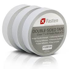 Amazon Com Xfasten Double Sided Tape Clear Removable 1 Inch By 20 Yards Pack Of 3 Ideal As A Gift Wrap Tape Double Sided Duct Tape Double Sided Tape Tape