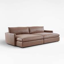 99 get it as soon as sat, jun 26 Lounge Leather 2 Piece Double Chaise Sectional Sofa Crate And Barrel