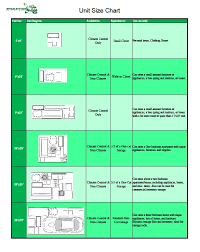 space station self storage unit size chart a helpful