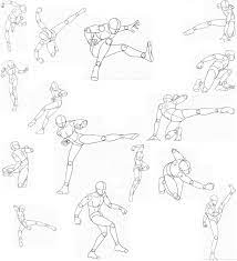 Fighting pose by icekunoichi on deviantart. Fighting Poses Drawing Reference